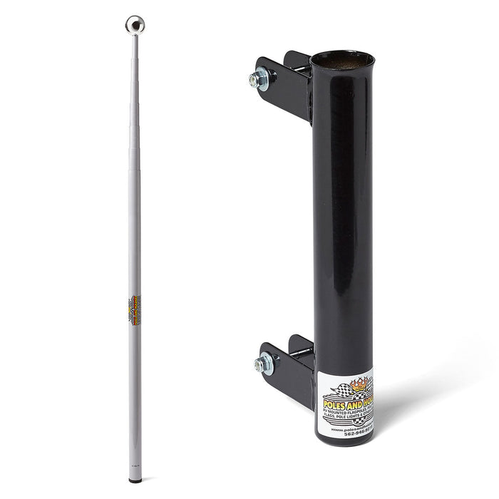 Telescoping Flagpole w/ Ladder Mount Kit